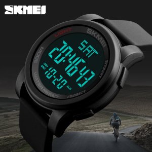 Aliexpress hot selling skmei 1257 military LED silicone band sport digital waterproof watch man watch