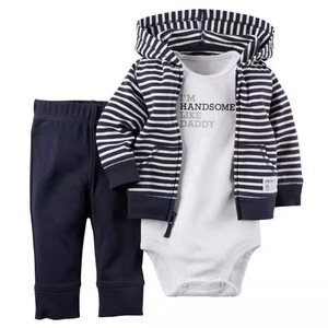 Amazon Hot Sale Organic Cotton Baby Boys Clothes Set Newborn Baby Clothes Set
