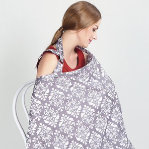 Amazon multi-design 100% Cotton colorful stripes breastfeeding cover car seat canopy baby nursing scarf