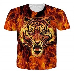 Animal Tiger Printed Tee Top Hot Selling Men 3d  T Shirt for Men