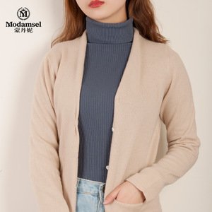atrovirens color camel color women cashmere sweater