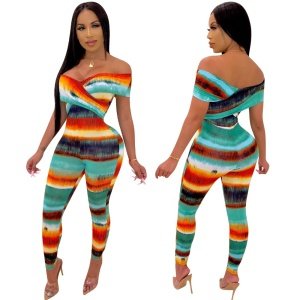 B50816A Colorful printed women stylish hot selling sexy jumpsuit