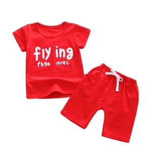 Baby boy clothes toddler summer clothing children fashion clothing sets kids boutique suits with wing