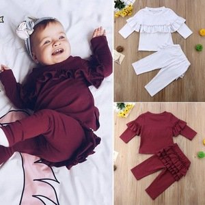 BB010A New arrival infant girls winter clothes cheap newborn baby girl clothing set