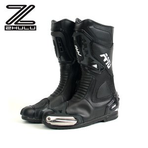 Best selling Leather Motorbike racing shoes Waterproof breathable boots for men