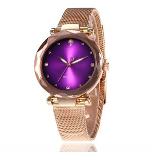 Best Selling Women Mesh Magnet Buckle Lucky  wrist Watch Luxury Ladies Rhinestone Quartz Watch Relogio Feminino