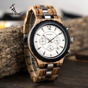 BOBO BIRD 2019 New Arrivals Luxury Chronograph Wood Watch Noble Man Wristwatch