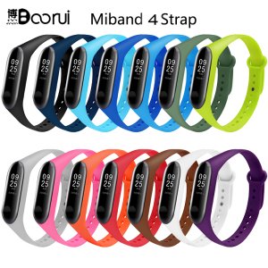 BOORUI Pure Colorful Mi Band 4 Strap replacement for Xiaomi mi band 4 Silicone Miband 4 accessories  correa Mi 4 wriststrap