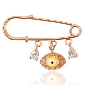 brooches-34 xuping turkish eye accessories  brooch guangzhou real rose gold plated Muslium Magnetic Hijab Pins jewelry
