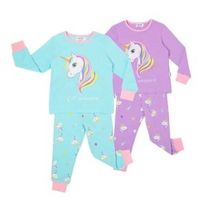 Buy petelulu unicorn design cotton kids pajamas clothing sets kids winter pajamas kids children pajamas sleepwear