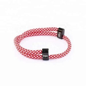 Cheap Men's & Women's Gift Adjustable Rope Customized Logo Shoelace Bracelet