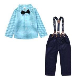 Children Clothing Sets Boys Matching Overalls Set Overalls + Shirt Gentle Set