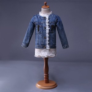 Children girl short designn denim kids jeans jacket