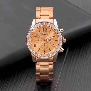 China factory wholesaler geneva whatch women quartz wrist watch geneva relojes geneva watches for women relojes para hombre