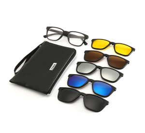 clip on  5 in 1 magnetic lens swappable sunglasses