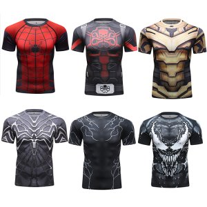 Cody Lundin Marvel Clothes Men Superman Spiderman Compression T Shirt