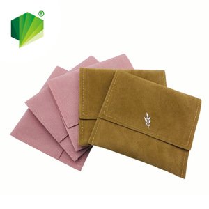 Colorful custom faux suede jewelry packaging pouch
