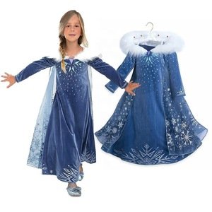 Cosplay Costume Set Party Favors Toys Girls Princess Elsa  Movie Frozen 2 Dress