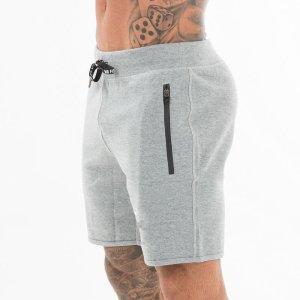 cotton fleece custom jogger shorts men Blank Running Workout Sweat Gym Track wear Sports running short pant with zipper pocket
