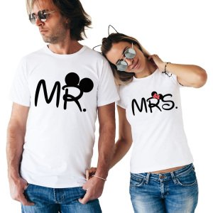 Couple T Shirt Women Men Newest Valentines Gift Printing Mr  Mrs Couple Summer Matching His and hers Clothes for Lovers
