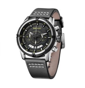 Creat your own brand racing precise design megir multifunction chronograph quartz watch