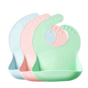 Cunite Hot Sale Creative Design New Products Custom Silicon Waterproof Baby Drool Feeding Bib