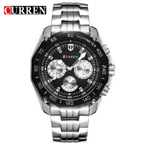 CURREN 8077 Men Quartz watch Luxury Casual Watch Luminous Pointer Water Resistance Three Decorative Sub-dials 3ATM Wristwatch