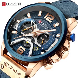 CURREN 8329 Men Quartz Tactical Watches Sport Casual Top Brand Luxury Military Leather Fashion Chronograph Wrist Watch