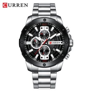 CURREN 8336 Men Japan Original Quartz Gold Time Watches Fashion Stainless Steel Calendar Business Wristwatch