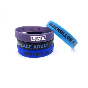 Custom Cheap Functional Silicon Rubber Bracelets Wrist Band