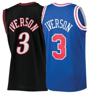 Custom Embroidered Men's #3 Allen Iverson Basketball Jerseys/Uniforms