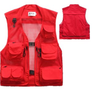 Custom Fashion Fishing Breathable Men Mesh Vest with Many Pockets