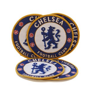 Custom Logo Embroidered Patch Soccer/ Football Team Uniform Woven Embroidery Epaulette Badge Patches