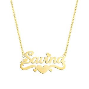 Custom Name Pendant With Heart Personalized Letter Choker Necklaces For Men Women