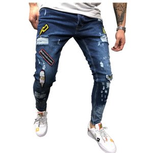Custom washed distressed jeans high quality men pantalones jeans men