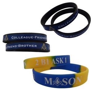 Customized Cheap Personality Silicone Bracelet, Masonic Jewel, Men's Masonic Bracelet