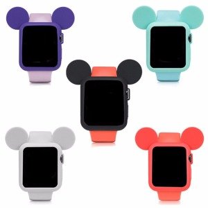 Cute cartoon watch protector Mouse ears Soft Silicone cover For Apple Watch case 42mm/38mm