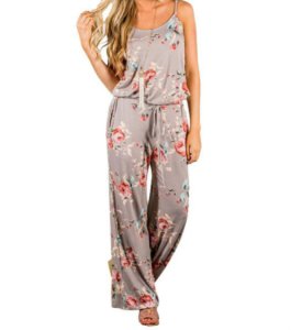 Cz39378a New casual online printed Wholesale cheap 2018 fashion new SPRING sexy women flowers printed jumpsuits