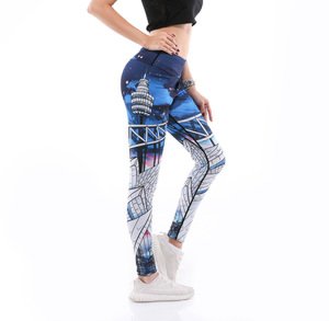 Drop Shipping New Printing Yoga Fitness Pants Stretch Running Custom Your Own Design Women Sports Leggings