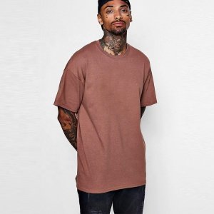 Drop Shoulder Oversized 100% Cotton Blank Short Sleeve Tall T-Shirt