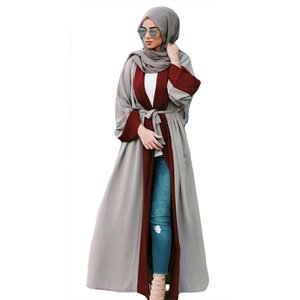 Dubai Turkish Long Cardigan Muslim Hijab Dress Jilbab Caftan Abayas For Women Islamic Clothing