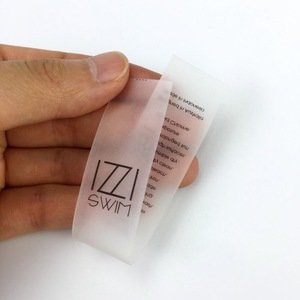 eco-friendly TPU printed clear garment label /clothing TPU labels