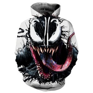 ecowalson  Venom spiders Hoodie Sweatshirt Costume 3D Print Zip Up Jacket Coat Unisex