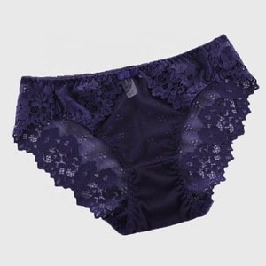 Elastic lace mature ladies sexy underwear ultra thin panties for women