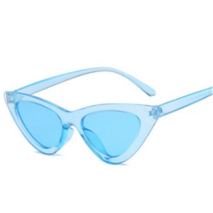 European American Popular NEW Triangle Cat Eyes Transparent Color Sunglasses Triangle Female Shades 9788