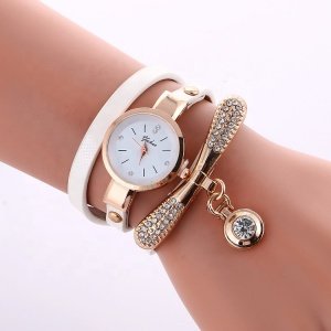Factory Sell Ladies Wrap Watch Rhinestone Dot Pendant Luxury Fashion Classic Women dress Wristwatch WW028