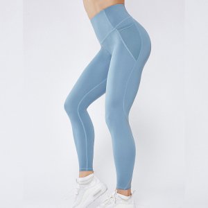 Factory Supply NEW Workout Clothing Push Up Fitness Leggings Solid Mesh Butt LIft Women Yoga Pants Sets with Pocket