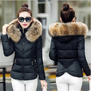 Fake fur collar Parka down cotton jacket 2017 Winter Jacket Women thick Snow Wear Coat Lady Clothing Female Jackets Parkas