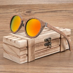 Fashion Brand Polarized Custom China Natural Wooden Cork Sunglasses