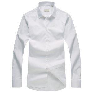 Fashion OEM Stock Service White  Official Shirt Men With Button